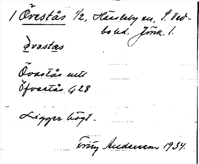 Bild på arkivkortet för arkivposten Övestås