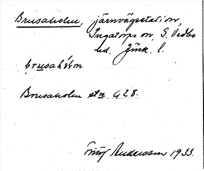 Bild på arkivkortet för arkivposten Brusaholm