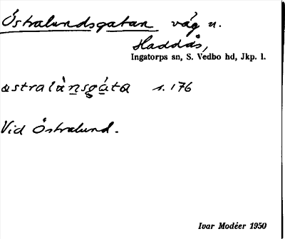 Bild på arkivkortet för arkivposten Östralundsgatan