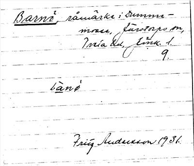 Bild på arkivkortet för arkivposten Barnö