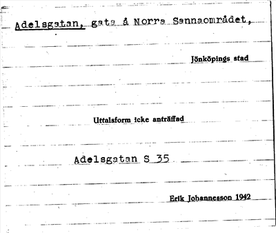Bild på arkivkortet för arkivposten Adelsgatan