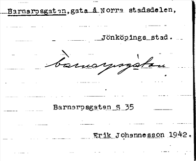 Bild på arkivkortet för arkivposten Barnarpsgatan
