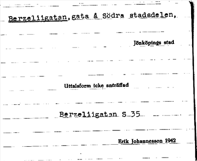 Bild på arkivkortet för arkivposten Berzeliigatan
