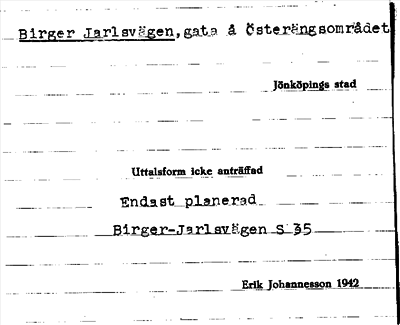 Bild på arkivkortet för arkivposten Birger Jarlsvägen