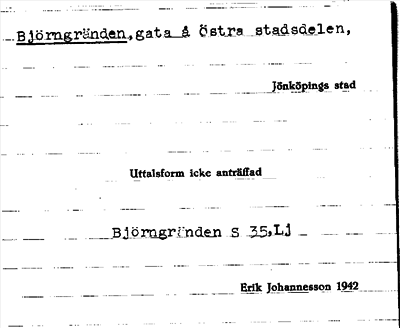 Bild på arkivkortet för arkivposten Björngränden