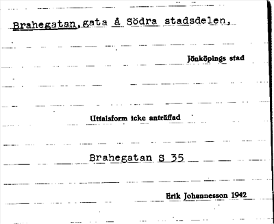 Bild på arkivkortet för arkivposten Brahegatan