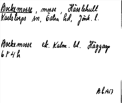 Bild på arkivkortet för arkivposten Bockemosse