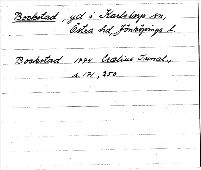 Bild på arkivkortet för arkivposten Bockstad