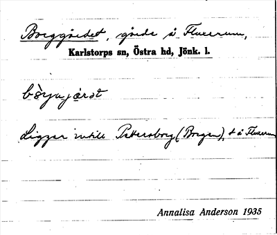 Bild på arkivkortet för arkivposten Borggärdet