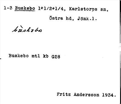 Bild på arkivkortet för arkivposten Buskebo
