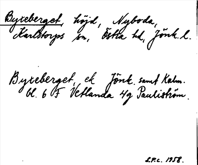 Bild på arkivkortet för arkivposten Byxeberget