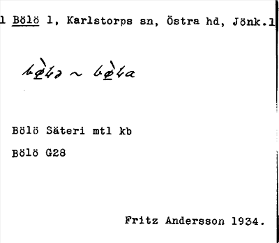Bild på arkivkortet för arkivposten Bölö