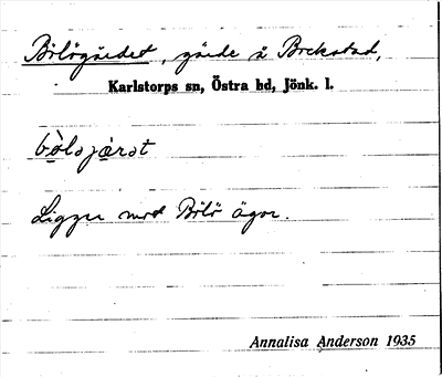 Bild på arkivkortet för arkivposten Bölögärdet