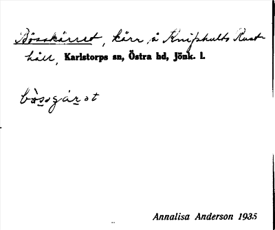 Bild på arkivkortet för arkivposten Bösskärret