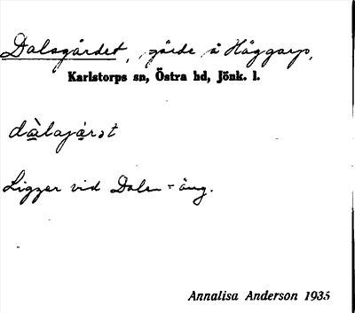 Bild på arkivkortet för arkivposten Dalsgärdet