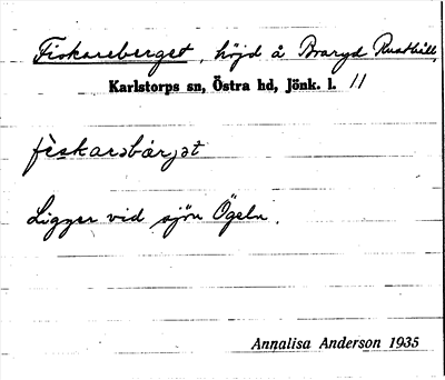 Bild på arkivkortet för arkivposten Fiskareberget