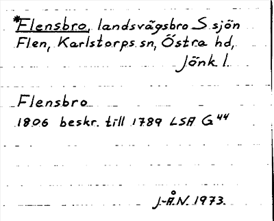 Bild på arkivkortet för arkivposten *Flensbro