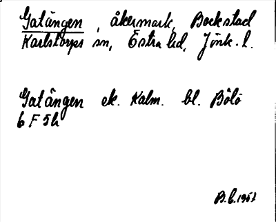 Bild på arkivkortet för arkivposten Gatängen