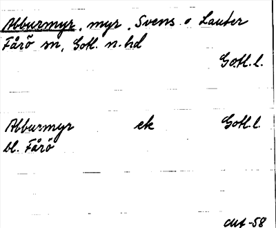 Bild på arkivkortet för arkivposten Abburmyr