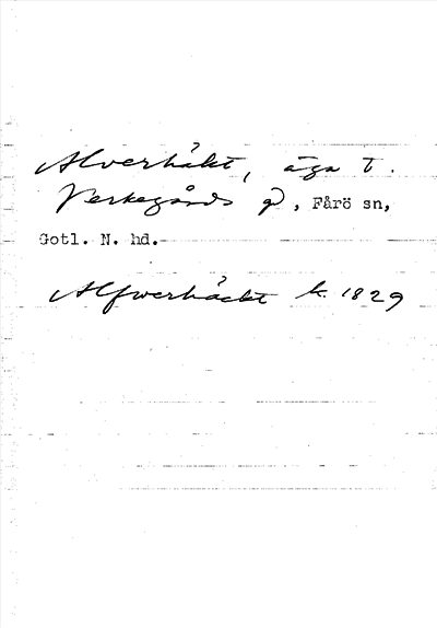 Bild på arkivkortet för arkivposten Alverhäkt