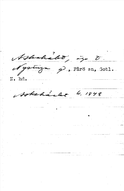 Bild på arkivkortet för arkivposten Askahäkt