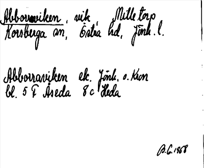 Bild på arkivkortet för arkivposten Abborraviken