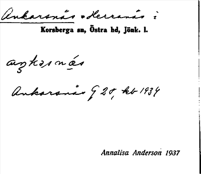 Bild på arkivkortet för arkivposten Ankarsnäs