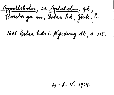 Bild på arkivkortet för arkivposten Appelleholm, se Aplaholm