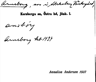 Bild på arkivkortet för arkivposten Arneborg