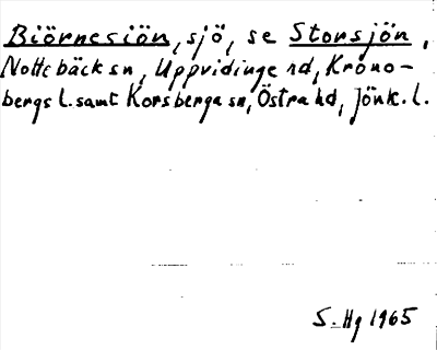 Bild på arkivkortet för arkivposten Biörnesiön, se Storsjön