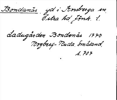 Bild på arkivkortet för arkivposten Bondanäs