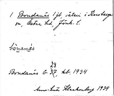 Bild på arkivkortet för arkivposten Bondanäs