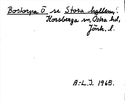 Bild på arkivkortet för arkivposten Bostorpa ö, se Stora kullen