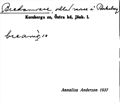 Bild på arkivkortet för arkivposten Bredamosse