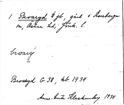 Bild på arkivkortet för arkivposten Broaryd