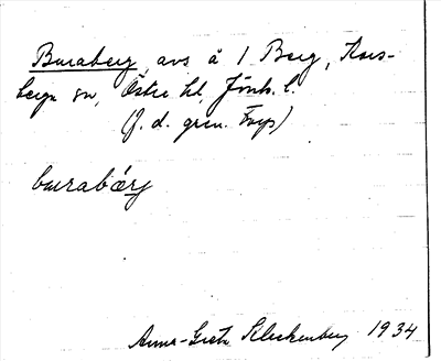 Bild på arkivkortet för arkivposten Buraberg