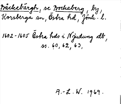 Bild på arkivkortet för arkivposten Båckebärgh, se Bockaberg