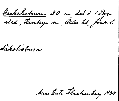 Bild på arkivkortet för arkivposten Dackeholmen