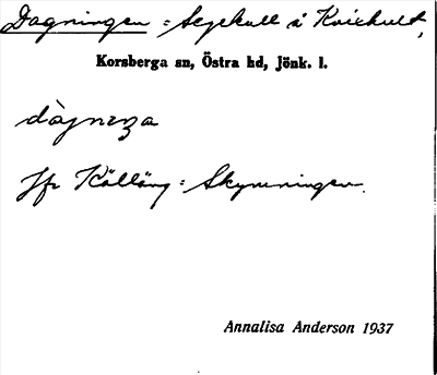 Bild på arkivkortet för arkivposten Dagningen