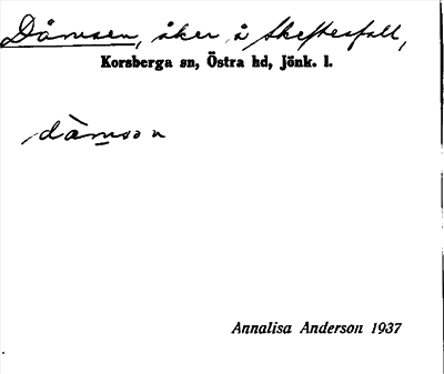 Bild på arkivkortet för arkivposten Dämsen