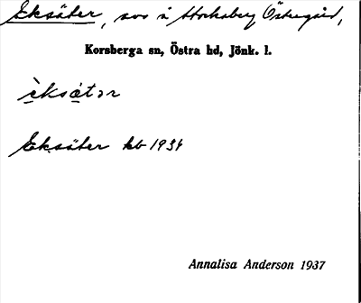 Bild på arkivkortet för arkivposten Eksäter