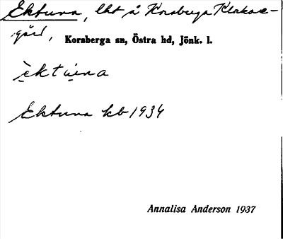 Bild på arkivkortet för arkivposten Ektuna