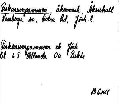 Bild på arkivkortet för arkivposten Fiskasumpamossen