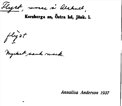 Bild på arkivkortet för arkivposten Flyet