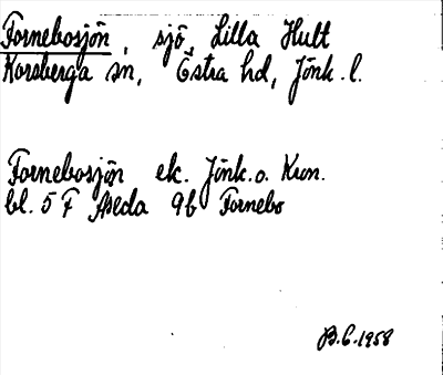 Bild på arkivkortet för arkivposten Fornebosjön