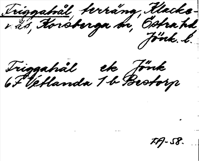 Bild på arkivkortet för arkivposten Friggahål