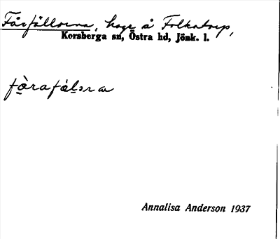Bild på arkivkortet för arkivposten Fårfällorna