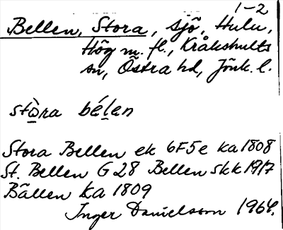 Bild på arkivkortet för arkivposten Bellen, Stora