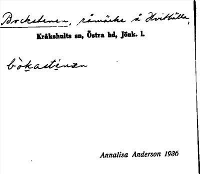 Bild på arkivkortet för arkivposten Bockstenen