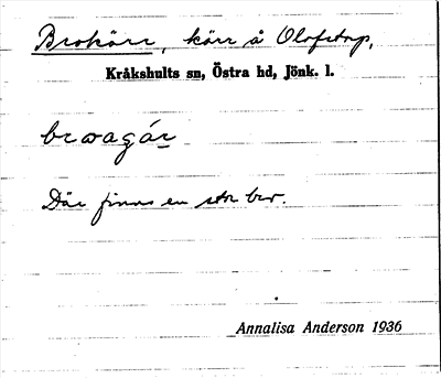 Bild på arkivkortet för arkivposten Brokärr